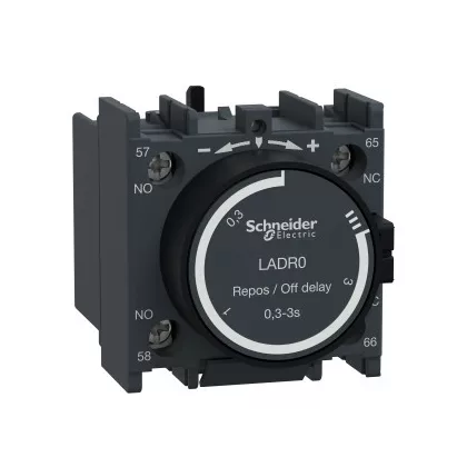   SCHNEIDER LADR0 Ejtéskésleltető segédérintkező blokk, 0,1…3s, csavaros csatlakozás