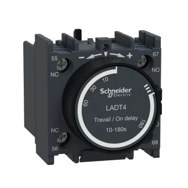 SCHNEIDER LADT4 Behúzáskésleltető segédérintkező blokk, 10…180s, csavaros csatlakozás