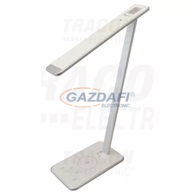TRACON LALWCH10W LED asztali lámpa, szab. Fényerő, színhőm, vezeték nélk. töltő 100-240 V, 50 Hz, 10 W, 2700-6000 K