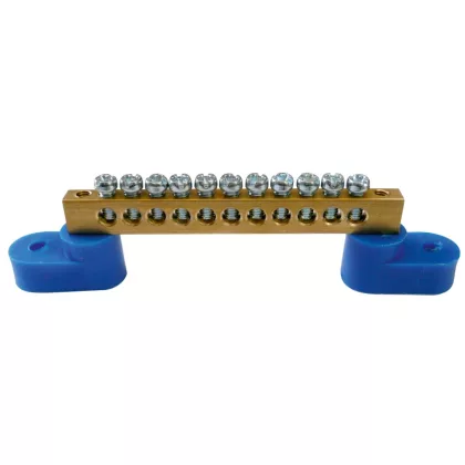 Földelő rézsín, talpas kivitel, 11x10mm2