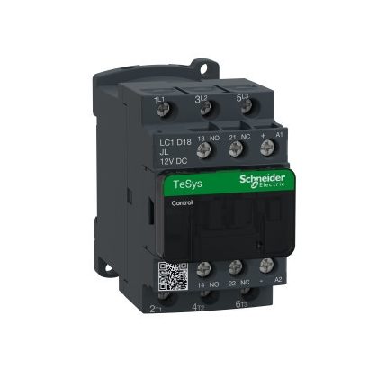   SCHNEIDER LC1D18JL Kisfogy. DC, 7,5kW/18A (400V, AC3), csavaros csatlakozás, 1Z+1NY
