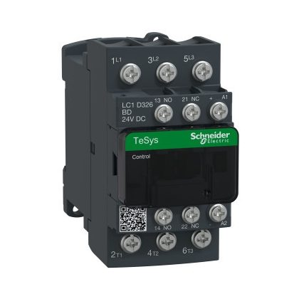 SCHNEIDER LC1D326BD Mágneskapcsoló, 32A, 24VDC, sarus
