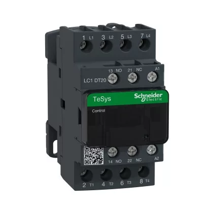   SCHNEIDER LC1DT20N7 AC mágneskapcsoló, 20A (AC1), csavaros csatlakozású, 4Z pólus