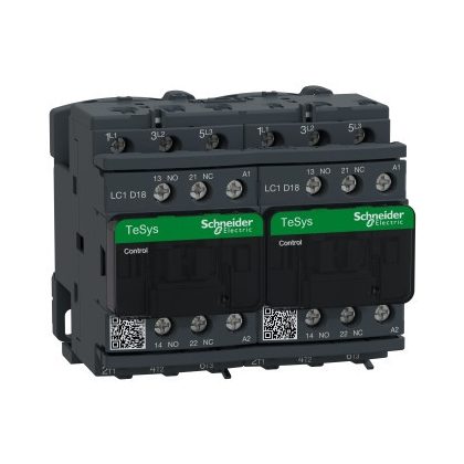   SCHNEIDER LC2D18P7 AC irányváltó, 7,5kW/18A (400V, AC3), csavaros csatlakozás, 1Z+1NY