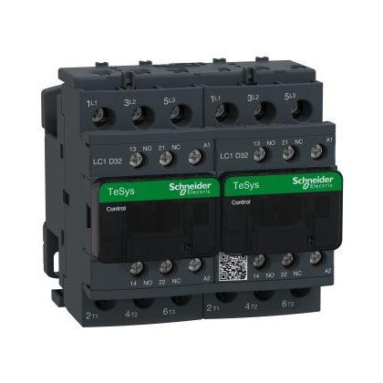   SCHNEIDER LC2D32G7 AC irányváltó, 15kW/32A (400V, AC3), csavaros csatlakozás, 1Z+1NY