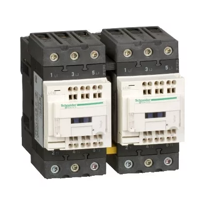   SCHNEIDER LC2D40A3FE7 3 pólusú irányváltós mágneskapcsoló Everlink (AC3, 400V 40A) rugós vezérlő sorkapoccsal 115V AC 50/60Hz