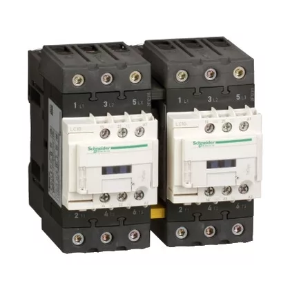   SCHNEIDER LC2D40AB7 3 pólusú irányváltós mágneskapcsoló Everlink (AC3, 400V 40A), tek. 24V AC 50/60Hz