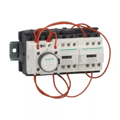   SCHNEIDER LC3D12AB7 11kW (400V), csillag-delta indító mechanikus retesszel, szerelőlapon