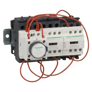 SCHNEIDER LC3D32AB7 25kW (400V), csillag-delta indító mechanikus retesszel, szerelőlapon