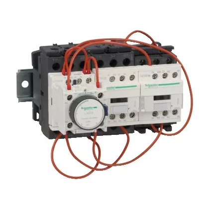 SCHNEIDER LC3D32AB7 25kW (400V), csillag-delta indító mechanikus retesszel, szerelőlapon