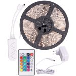   TRACON LED-SET-K-RGB LED szalag szet, kültéri 220-240V, 50Hz, 14,4W/m, W=10m, 5m, RGB, IP65/IP20