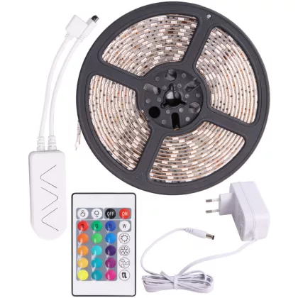   TRACON LED-SET-K-RGB LED szalag szet, kültéri 220-240V, 50Hz, 14,4W/m, W=10m, 5m, RGB, IP65/IP20