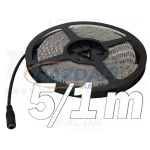   TRACON LED-SZTR-144-WW LED szalag, beltéri, takarítható, ragasztó nélküli SMD5050; 60 LED/m; 14,4 W/m; 640 lm/m; W=10 mm; 3000 K; IP65, 5 db/csomag