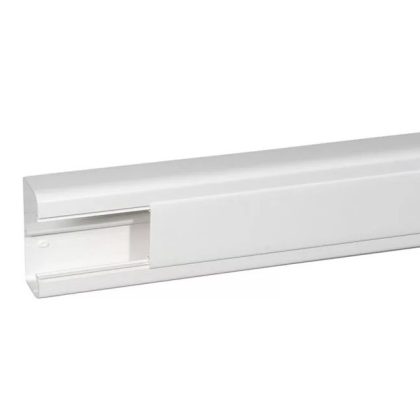   LEGRAND 010424 Univerzális DLP kábelcsatorna, 50 x 105 mm, 65 mm-es hajlékony fedéllel, válaszfal nélkül, Program Mosaic szerelvényekkel szerelhető, 2 m, fehér