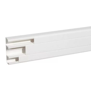 LEGRAND 010467 Universal DLP cable channel, 50 x 170 mm, with 65 mm and 2 x 40 mm flexible covers, partition wall, can be installed with Program Mosaic fittings, 2 m, white