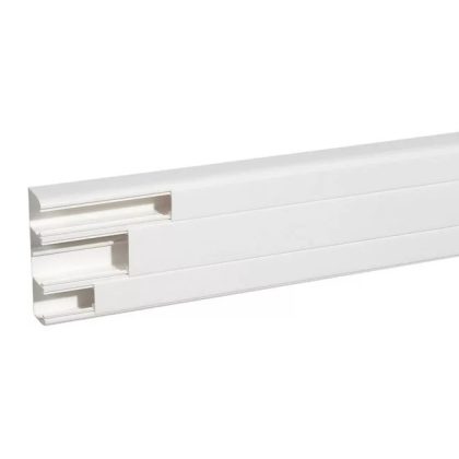   LEGRAND 010467 Universal DLP cable channel, 50 x 170 mm, with 65 mm and 2 x 40 mm flexible covers, partition wall, can be installed with Program Mosaic fittings, 2 m, white