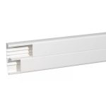 LEGRAND 010470 Univerzális DLP kábelcsatorna, 50 x 195 mm, 2x85 mm-es hajlékony fedéllel, válaszfal nélkül, Program Mosaic szerelvényekkel szerelhető, 2 m, fehér