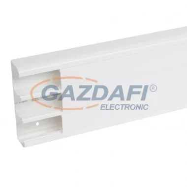 LEGRAND 011024 DLP bepattintható kábelcsatorna, 180 x 50 mm, 3 rekeszes, válaszfallal, 3 x 45 mm-es fedéllel, 2,5 m, fehér