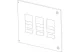 LEGRAND 021065 XL3 4000 fém előlap 400mm kihúzható DPX3250/630-hoz+diff