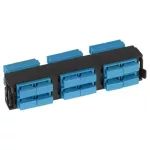 LEGRAND 032111 optikai patch modul 6xSC duplex monomódusú címkével és címketartóval fekete LCS3