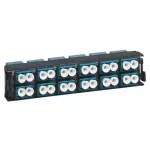 LEGRAND 032115 optikai patch modul 12xLC duplex monomódusú címkével és címketartóval fekete LCS3