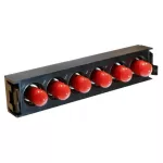 LEGRAND 032117 optikai patch modul 6xST szimplex monomódusú címkével és címketartóval fekete LCS3