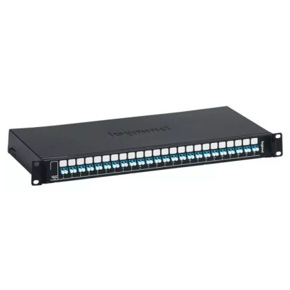 LEGRAND 032162 optikai patch panel fix 24xLC duplex multimódusú 1U-19" fekete LCS3