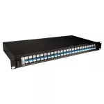 LEGRAND 032165 optikai patch panel fix 24xLC duplex monomódusú 1U-19" fekete LCS3