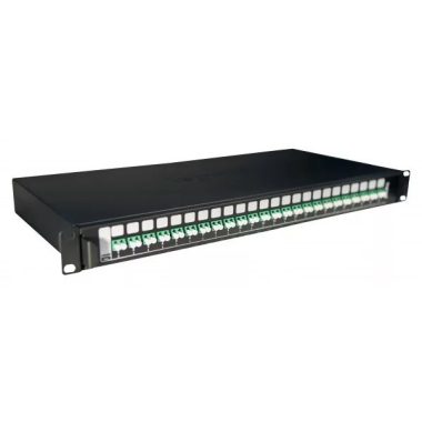 LEGRAND 032167 optikai patch panel fix 24xLC/APC duplex monomódusú 1U-19" fekete LCS3