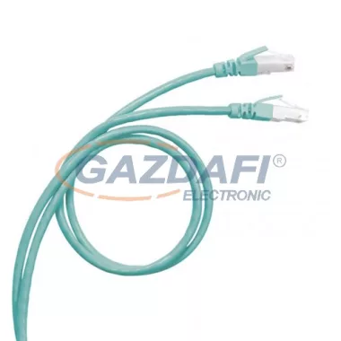 LEGRAND 033702 patch kábel RJ45-RJ45 Cat8 árnyékolt (S/FTP) LSZH (LSOH) 1 méter türkíz LCS3 LEGRAND 033702 patch kábel RJ45-RJ45 Cat8 árnyékolt (S/FTP) LSZH (LSOH) 1 méter türkíz LCS3