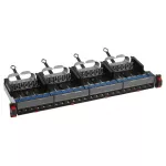 LEGRAND 033762 patch panel 19''-1U 24xRJ45 Cat6 árnyékolt (STP) 6xRJ45 kazettás/LCS3 gyorscsatlakozós portok egyenes 250MHz 1Gigabit