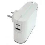 LEGRAND 049401 Kettes 2P elosztódugó 6A, USB-A és USB-C, fehér