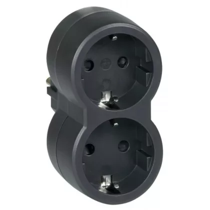   LEGRAND 050511 Kettős földelt elosztó gyermekvédelemmel, fekete