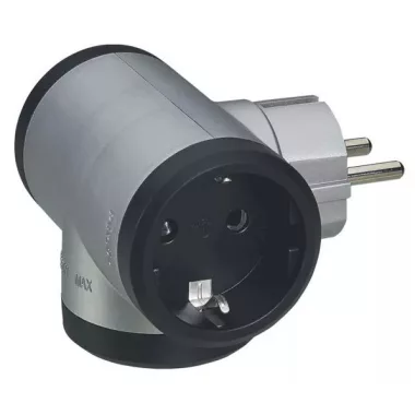 LEGRAND 050664 Hármas földelt elosztó gyermekvédelemmel alumínium/fekete