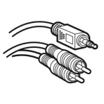 LEGRAND 051405 3.5 Jack - 2xRCA kábel csatlakozóval szerelt 2 méter