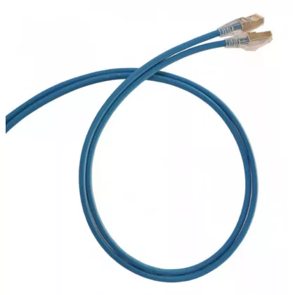   LEGRAND 051541 patch kábel RJ45-RJ45 Cat6 árnyékolt (F/UTP) LSZH (LSOH) 1 méter kék d: 4,2mm AWG28 LCS3