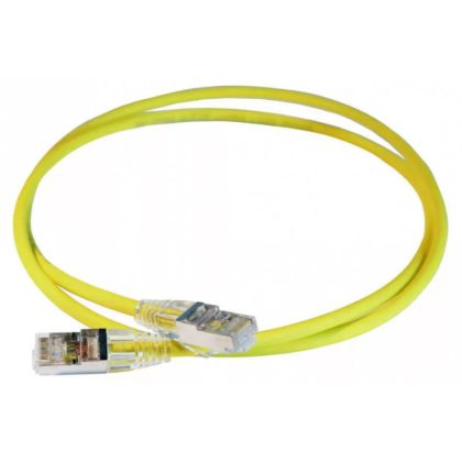   LEGRAND 051551 patch kábel RJ45-RJ45 Cat6A árnyékolt (S/FTP) LSZH (LSOH) 1 méter sárga d: 5,2mm AWG28 LCS3