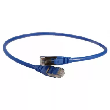 LEGRAND 051815 patch kábel RJ45-RJ45 Cat6 árnyékolt (F/UTP) PVC 0,5 méter kék d: 6mm AWG26 LCS3