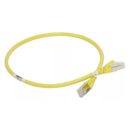   LEGRAND 051816 patch kábel RJ45-RJ45 Cat6A árnyékolt (S/FTP) PVC 0,5 méter sárga d: 6,2mm AWG27 LCS3