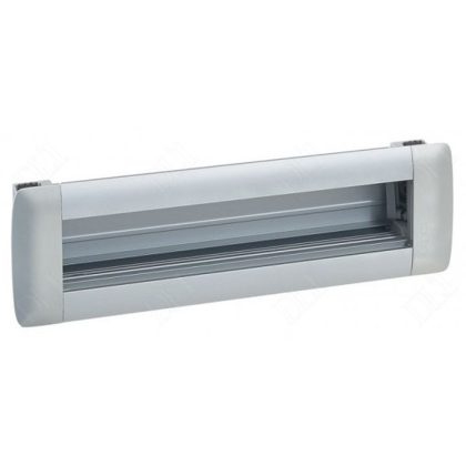   LEGRAND 053561 Empty recessed office module, aluminum, 8 modules wide, can be installed with Program Mosaic fittings, aluminum