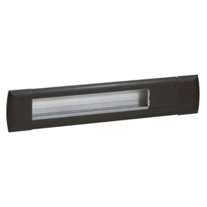   LEGRAND 053565 Empty recessed office module, aluminum, 12 modules wide, can be installed with Program Mosaic fittings, black color