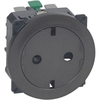   LEGRAND 067168 Céliane 2P + F socket with graphite insert for wall mounting, child protection, spring-loaded connection