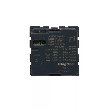 LEGRAND 067467 Céliane 1 x USB-C Power Delivery töltőaljzat mechanizmus - 3 A - 30 W, 2 modul
