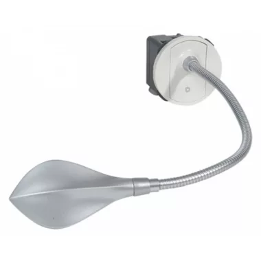 LEGRAND 067656 Céliane olvasólámpa kapcsolóval, fehér, flexibilis szárral