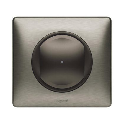  LEGRAND 067799 Celiane smart single-pole switch / dimmer (executive), recessed, with decorative frame, graphite gray, phase / zero supply with single-phase output, pulse input, connectable to gateway 
