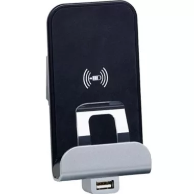 LEGRAND 068118 Céliane indukciós töltő + USB töltőaljzat, dupla USB töltőaljzattal használandó, indukciós töltőáram: 1 A, USB töltőáram: 2,4 A
