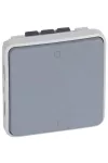 LEGRAND 069527 Plexo 55 kétpólusú kapcsoló, szürke