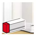   LEGRAND 075611 DLP végzáró elem bepattintható kábelcsatornához, 80 x 50 mm, fehér