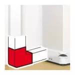   LEGRAND 075641 DLP bend element for snap-on cable channel, 90°, 80 x 50 mm, white