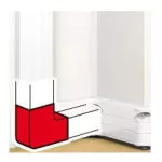   LEGRAND 075646 DLP bend element for snap-on cable channel, 90°, 180 x 50 mm, white
